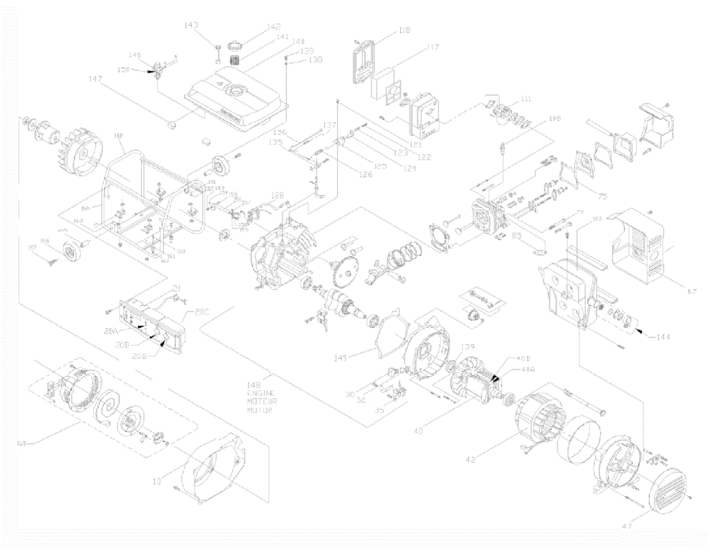 Section_1 Diagram and Parts List for PC0102301  Powermate Generator