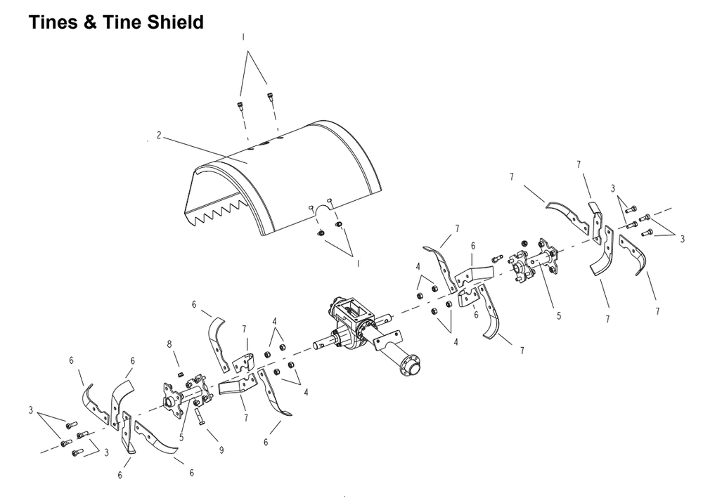 Section_4 Diagram and Parts List for PRTT196E1  Powermate Tiller
