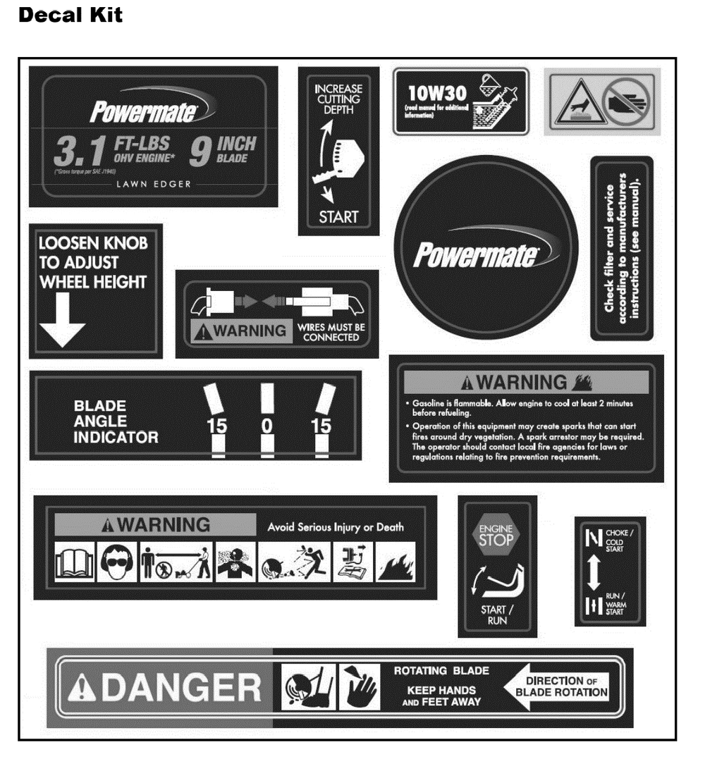 Section_21 Diagram and Parts List for PWLE07991  Powermate Edger