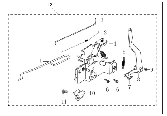 Control Diagram and Parts List for P-FTT-160MD-E  Powermate Tiller