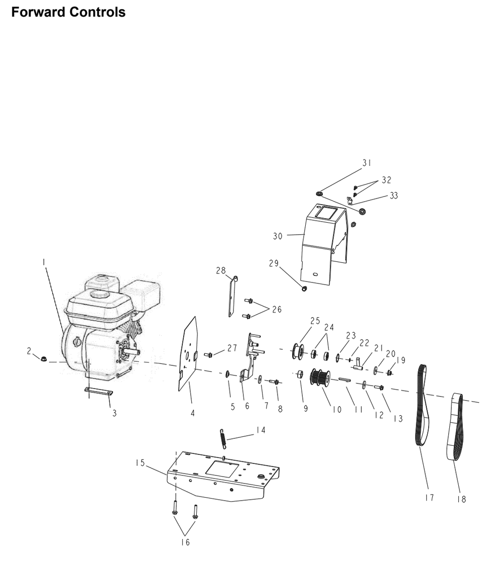 Section_2 Diagram and Parts List for PRTT196E1  Powermate Tiller