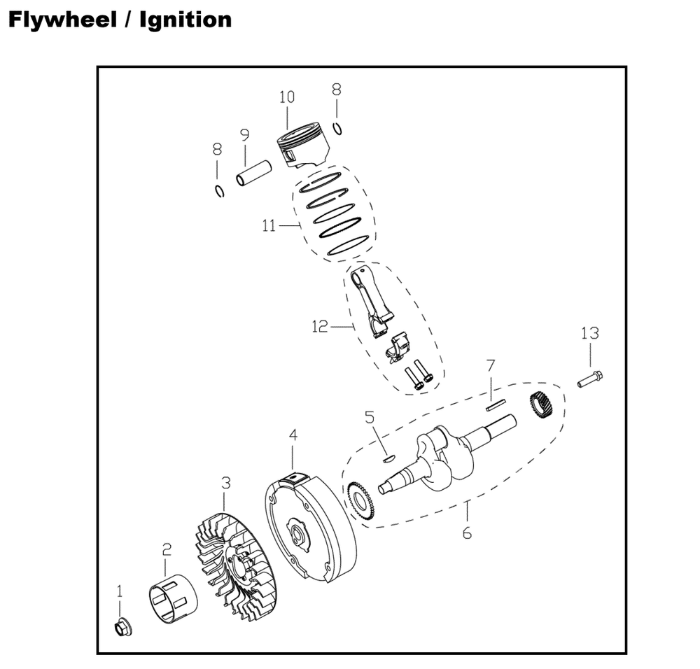Section_12 Diagram and Parts List for PRTT212  Powermate Tiller
