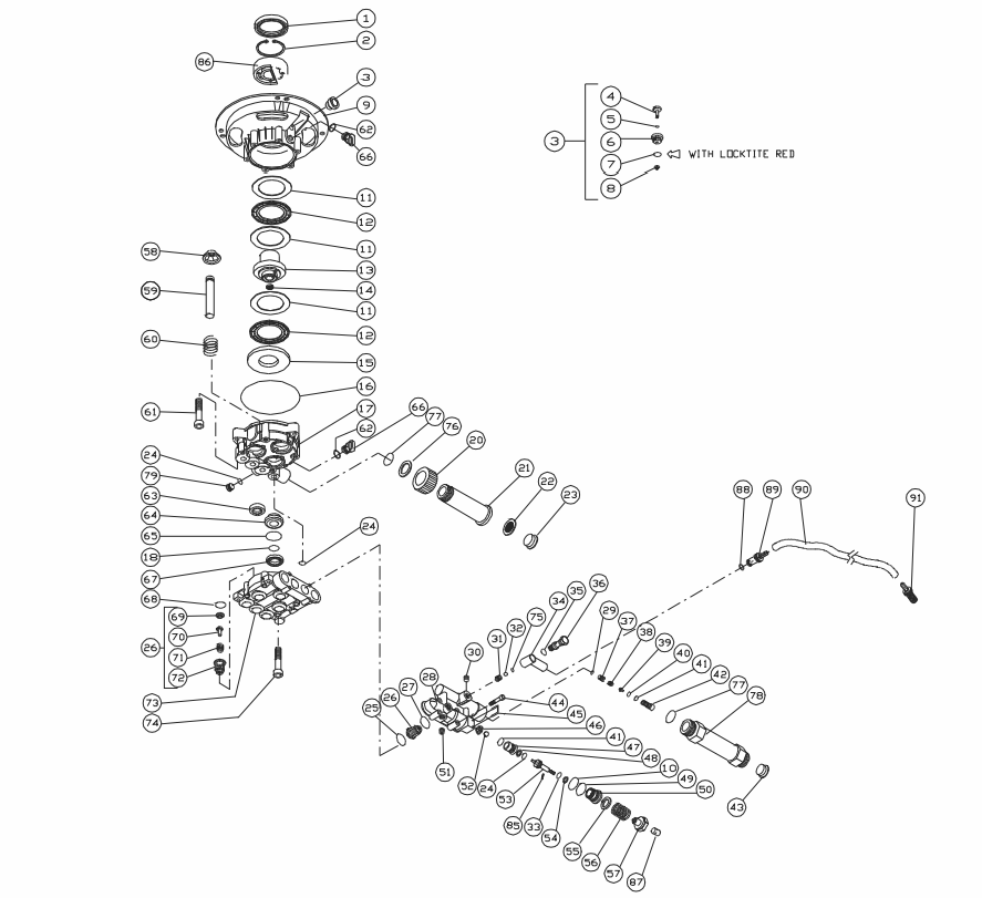 Section_2 Diagram and Parts List for PW0881900  Powermate Pressure Washer