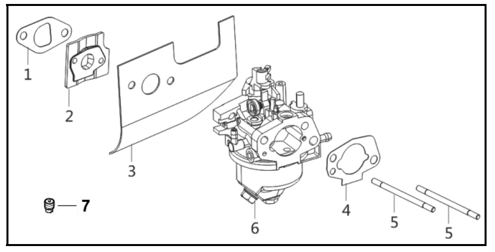 Carburetor Diagram and Parts List for PWFT15022  Powermate Hedge Trimmer