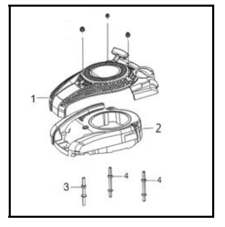 Engine Shroud Diagram and Parts List for PWFT15022  Powermate Hedge Trimmer