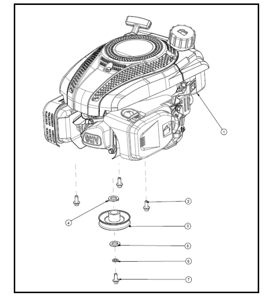 Engine Assembly Diagram and Parts List for PWFT15022  Powermate Hedge Trimmer