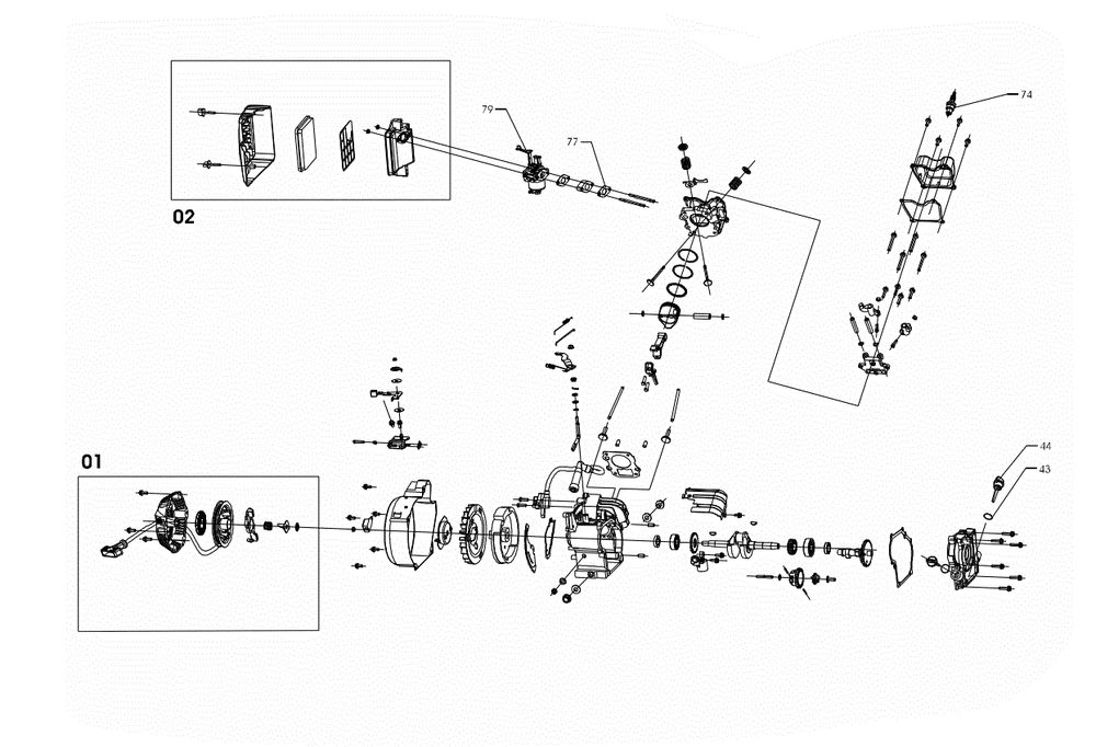 Section_2 Diagram and Parts List for PC0101100  Powermate Generator