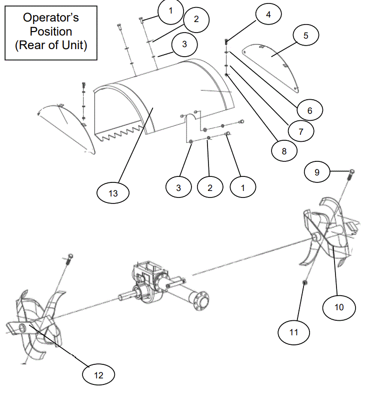 Section_4 Diagram and Parts List for PRTT196E  Powermate Tiller