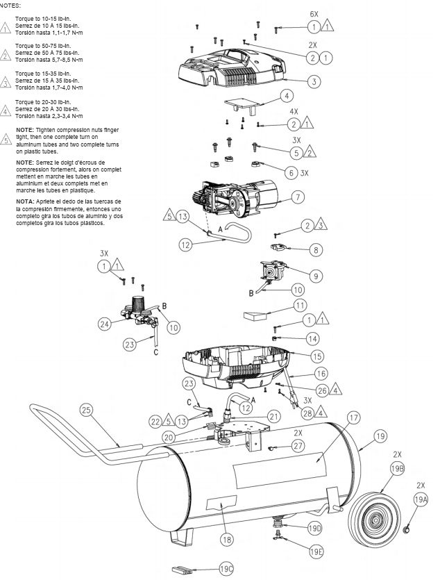 Section_1 Diagram and Parts List for VPK1381509  Powermate Compressor