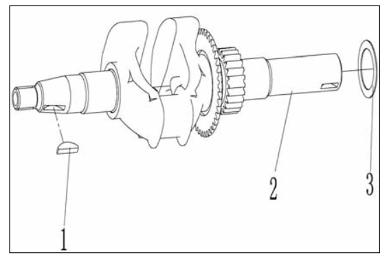 Crankshaft Assembly Diagram and Parts List for P-WFT-16022  Powermate Hedge Trimmer