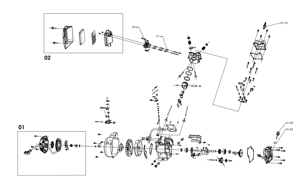 Section_2 Diagram and Parts List for PM0101401  Powermate Generator