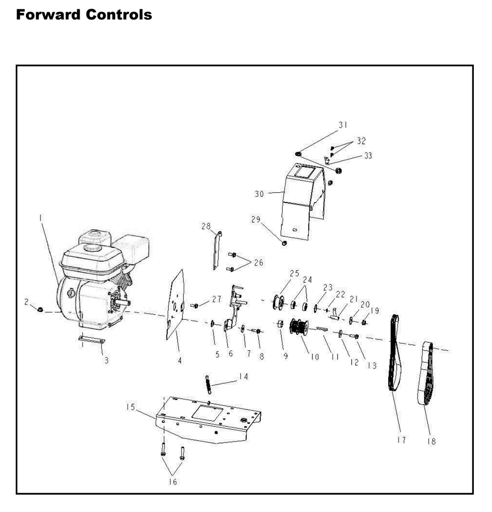 Section_2 Diagram and Parts List for PRTT212  Powermate Tiller