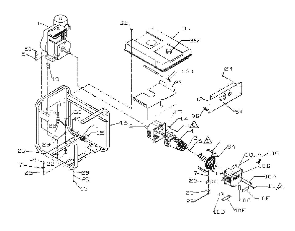 Section_1 Diagram and Parts List for PC050562217  Powermate Generator