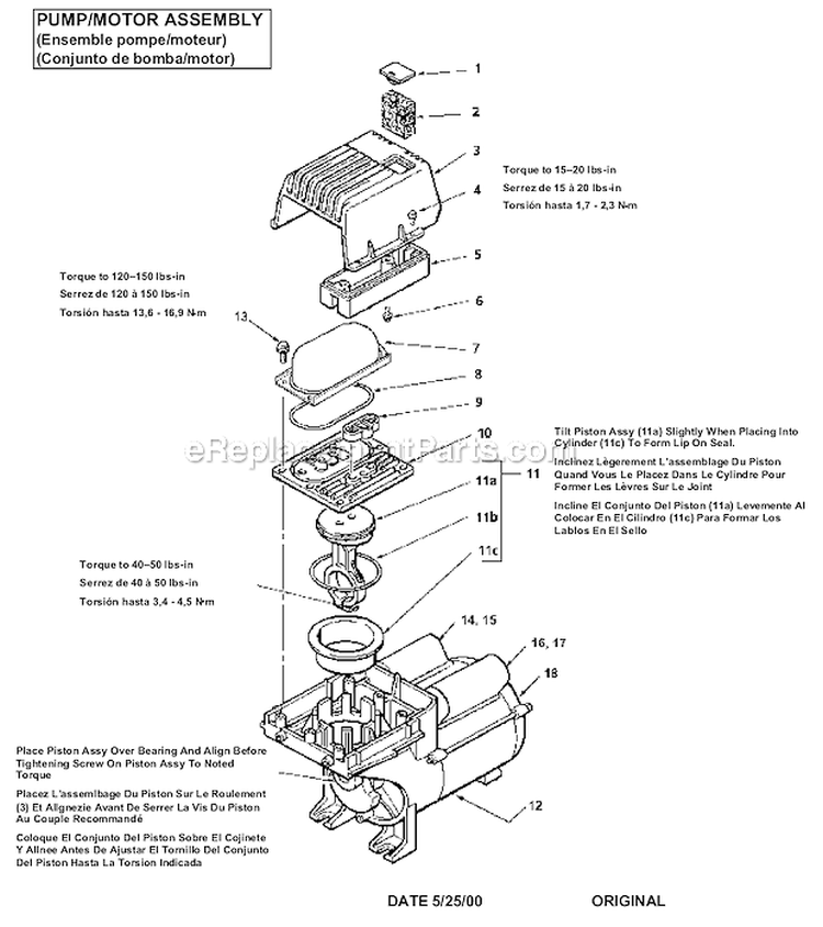 Page C Diagram and Parts List for CL0502710  Powermate Compressor