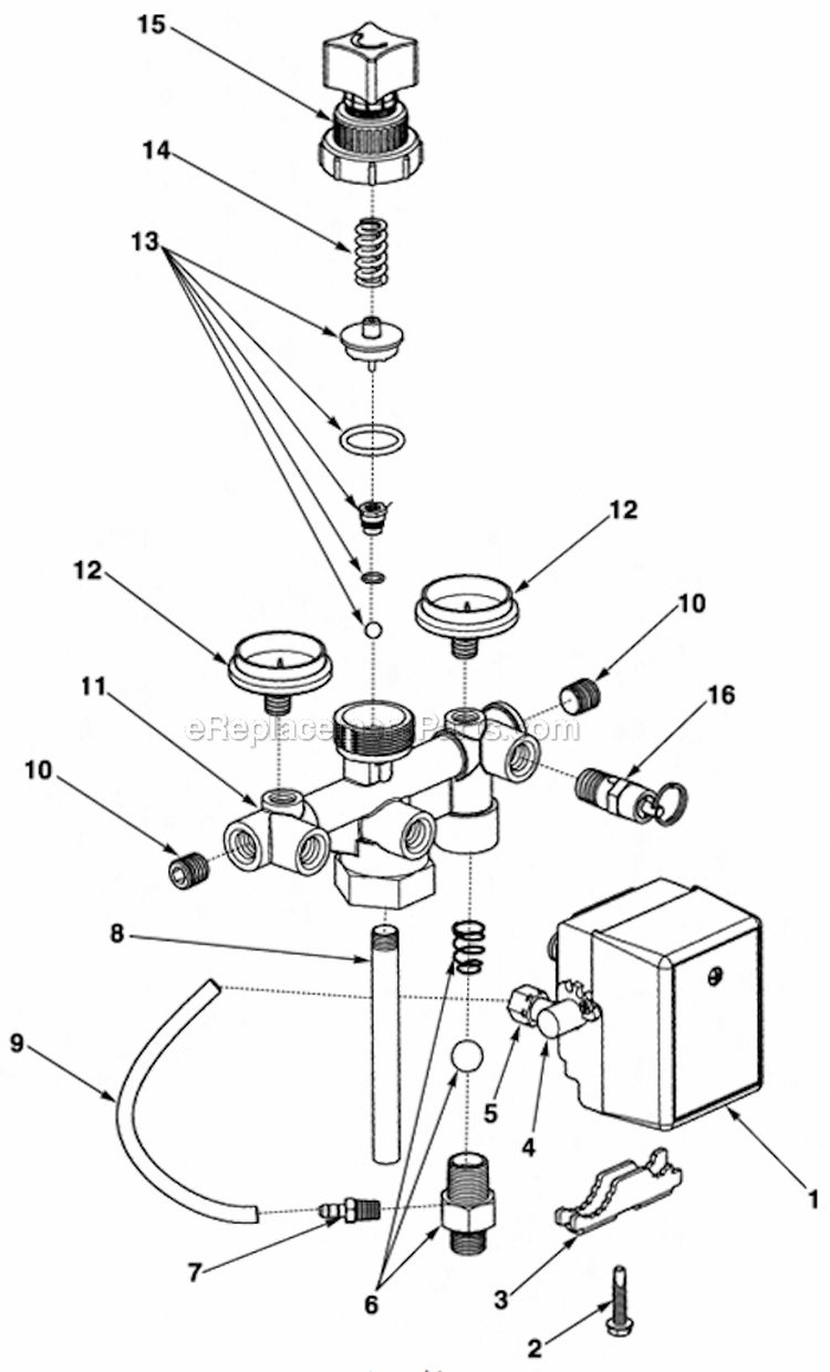 Page B Diagram and Parts List for CL0502713  Powermate Compressor