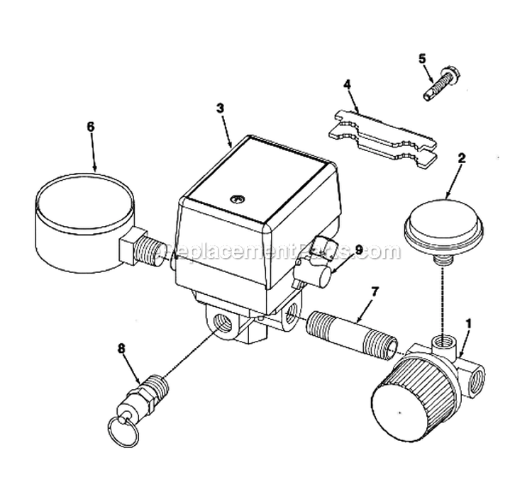 Manifold Assembly Diagram and Parts List for CLA0602712  Powermate Compressor