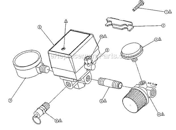 Page C Diagram and Parts List for CP0302013  Powermate Compressor