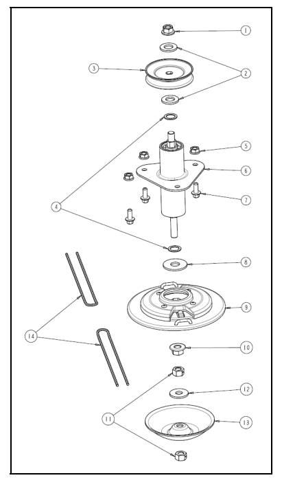 Cutting Head Assembly Diagram and Parts List for PWFT15022  Powermate Hedge Trimmer