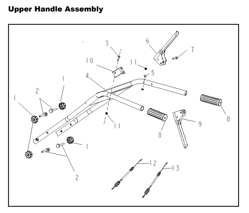 Section_1 Diagram and Parts List for PRTT212  Powermate Tiller