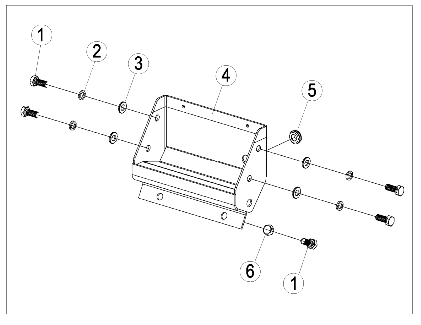 Swing Plate Mount Assembly Diagram and Parts List for P-FTT-160MD-E  Powermate Tiller