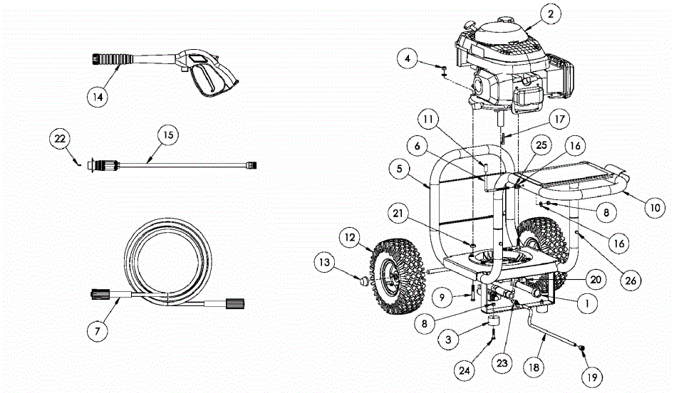 Section_1 Diagram and Parts List for PW0872300  Powermate Generator