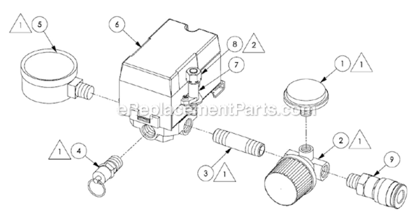 Page C Diagram and Parts List for KLA1683066  Powermate Compressor