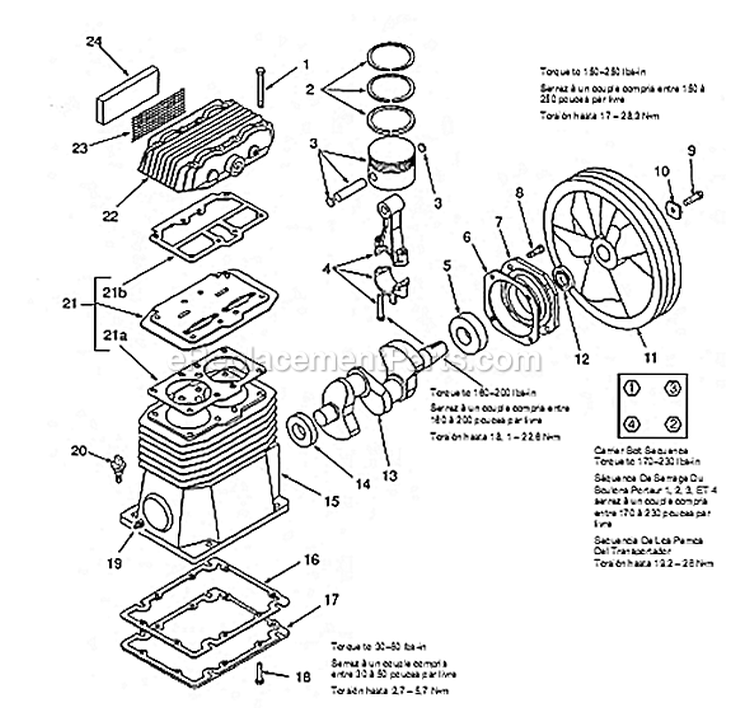 Page C Diagram and Parts List for L0502713  Powermate Compressor