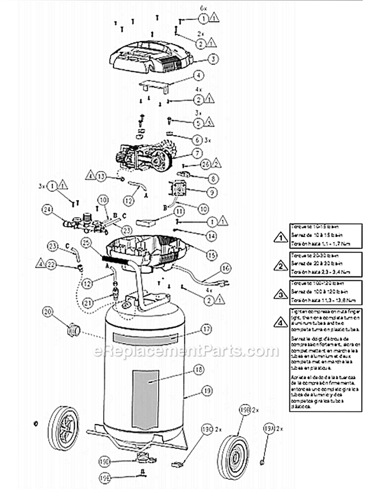 Page A Diagram and Parts List for L0602709  Powermate Compressor