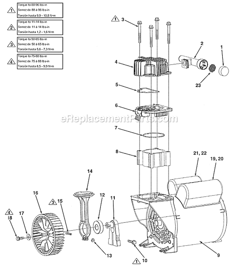 Page C Diagram and Parts List for LA0602712  Powermate Compressor