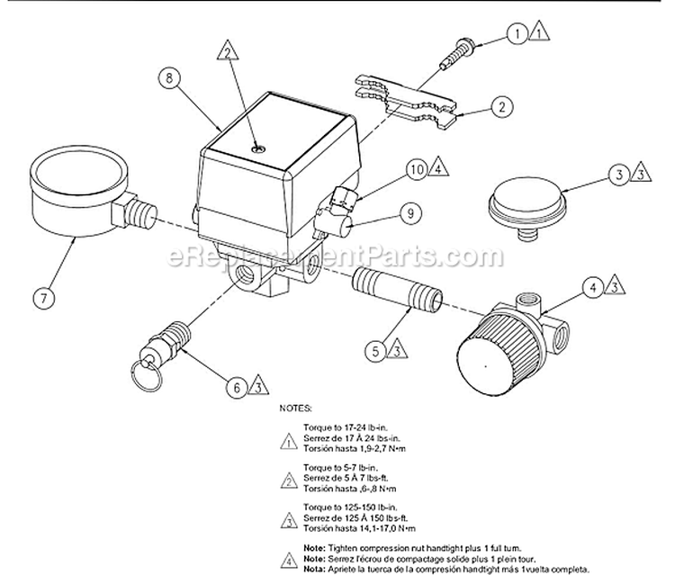 Page C Diagram and Parts List for LA1883054  Powermate Compressor