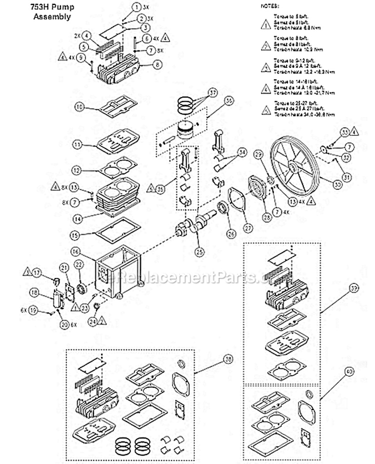 Page B Diagram and Parts List for LA1983054  Powermate Compressor