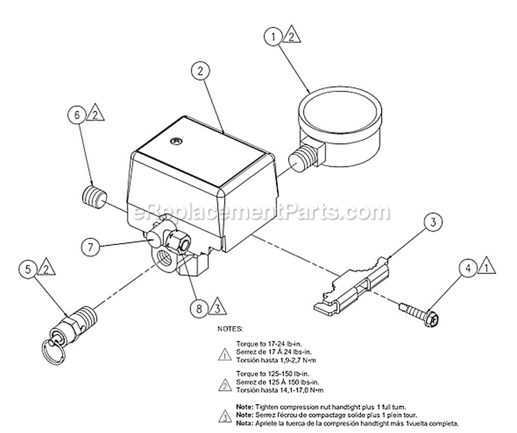 Page C Diagram and Parts List for LA3706056  Powermate Compressor