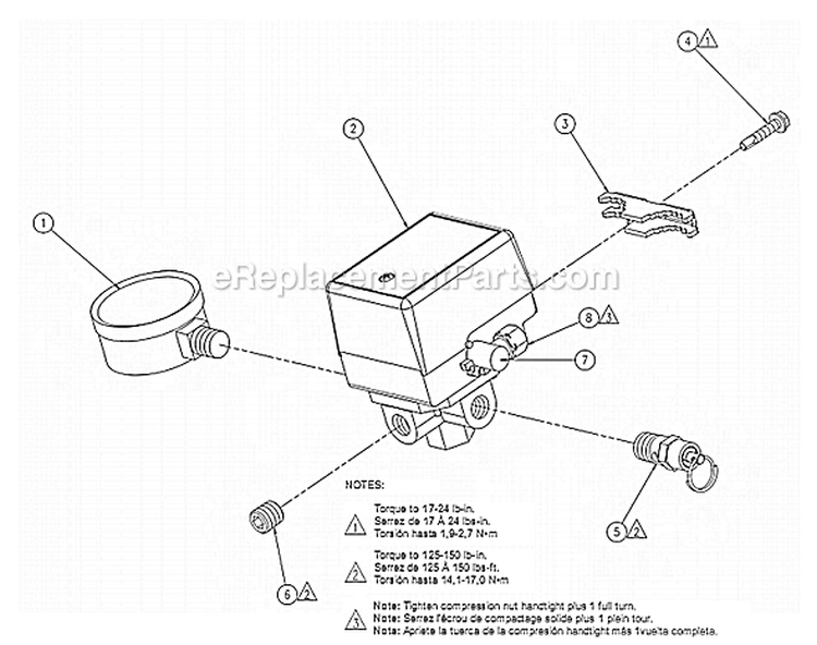 Page C Diagram and Parts List for LA4546065  Powermate Compressor