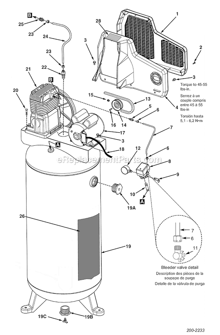 Page A Diagram and Parts List for ML6506016  Powermate Compressor