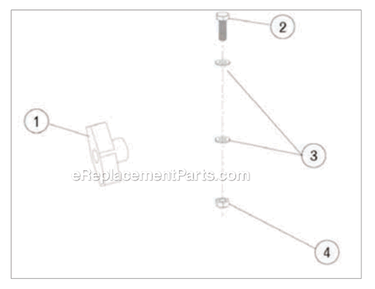 Kit Mounting Hardware Assembly Tine Shield Diagram and Parts List for P-RTT-196MD(E)  Powermate Tiller