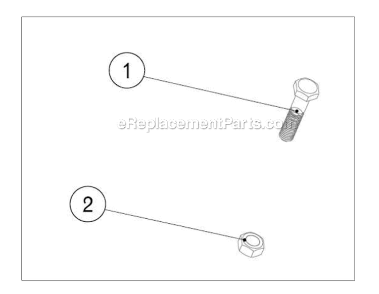 Kit Tine Bolt Assembly Diagram and Parts List for P-RTT-196MD  Powermate Tiller