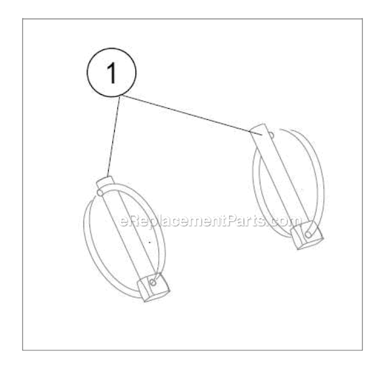 Kit Lock Pin Assembly Diagram and Parts List for P-RTT-196MD  Powermate Tiller