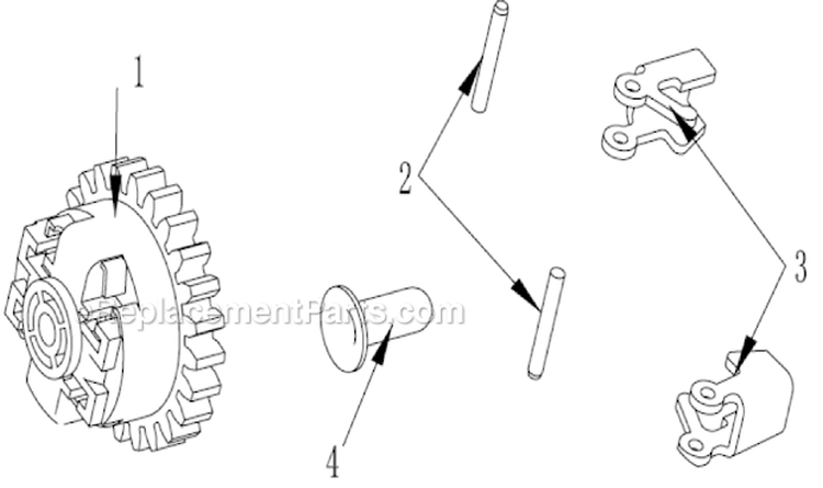 Fly Wheel Assembly Diagram and Parts List for P-WLE-0799-F2N  Powermate Edger