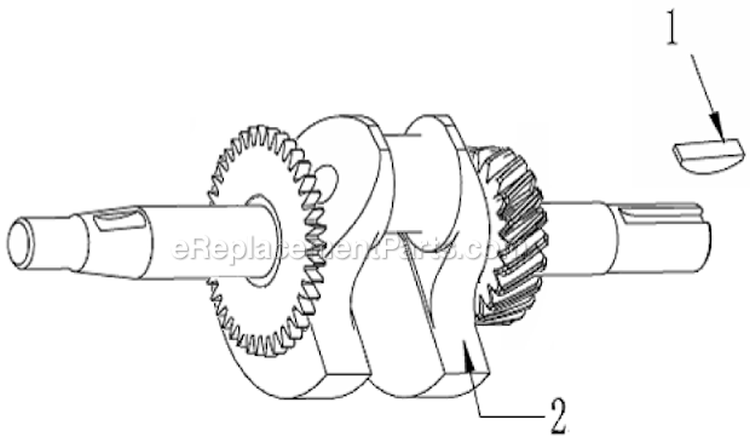Crankshaft Assembly Diagram and Parts List for P-WLE-0799-F2N  Powermate Edger