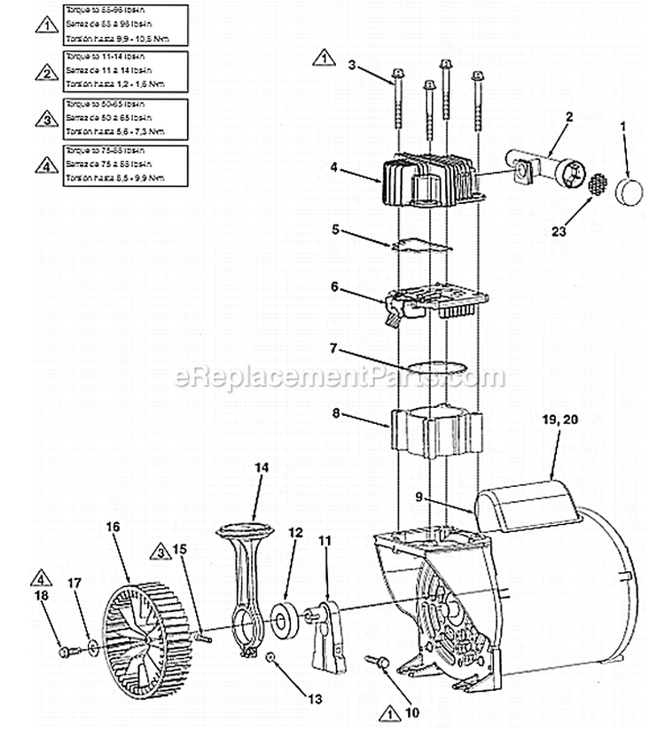 Page C Diagram and Parts List for P0200312  Powermate Compressor