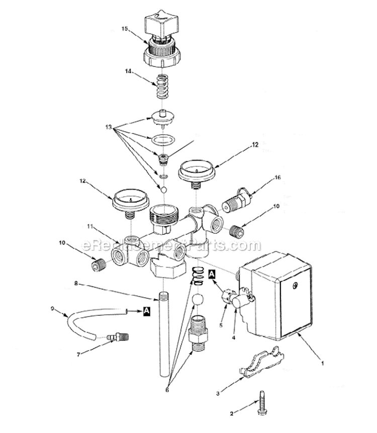 Page B Diagram and Parts List for P0502010  Powermate Compressor