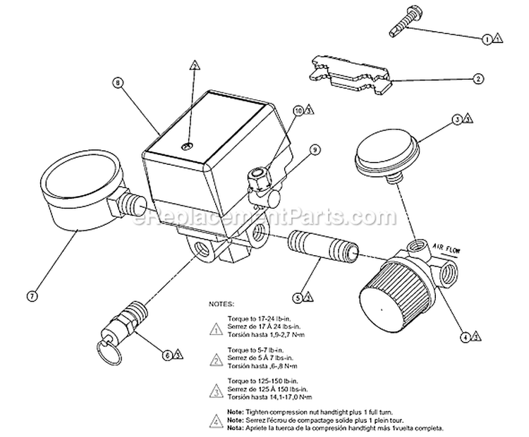 Page C Diagram and Parts List for P0502513  Powermate Compressor