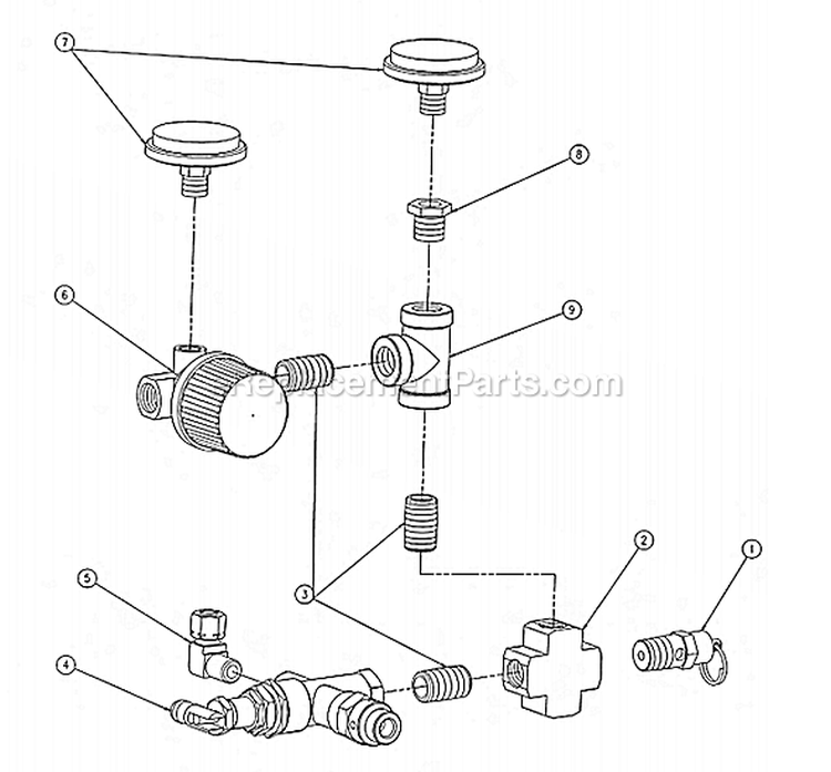 Page C Diagram and Parts List for P559201601  Powermate Compressor