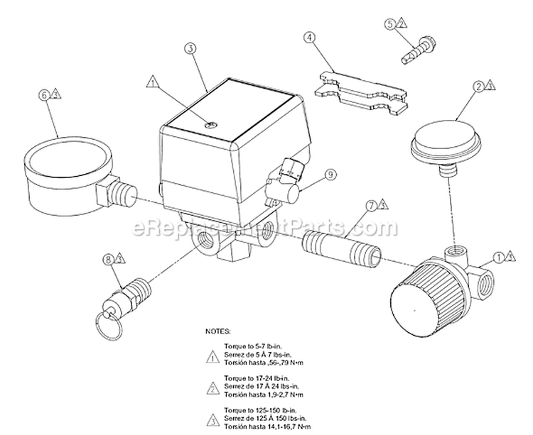 Page C Diagram and Parts List for PA0601512  Powermate Compressor