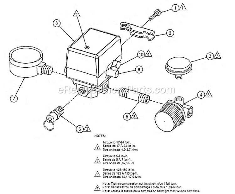 Page C Diagram and Parts List for PA1882054  Powermate Compressor
