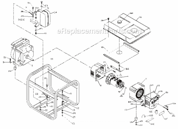 Page A Diagram and Parts List for PL0545005  Powermate Generator