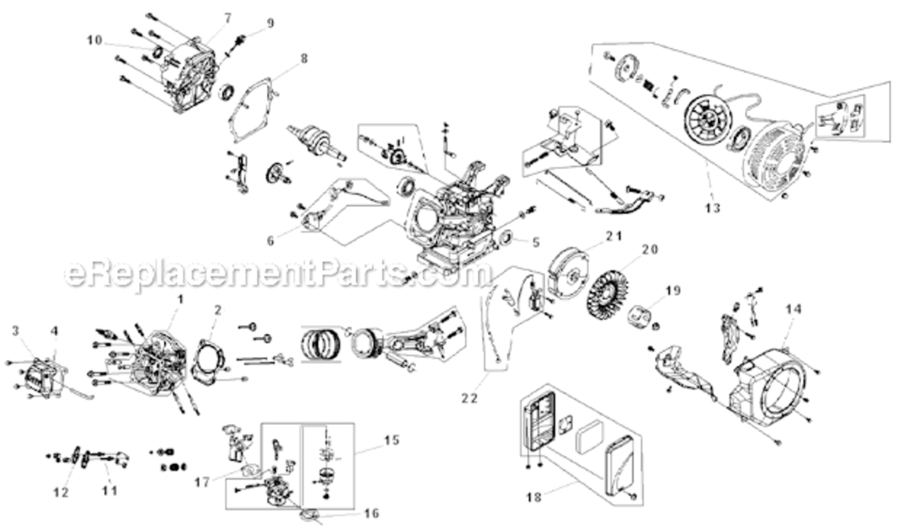 Page A Diagram and Parts List for PM0103008  Powermate Generator