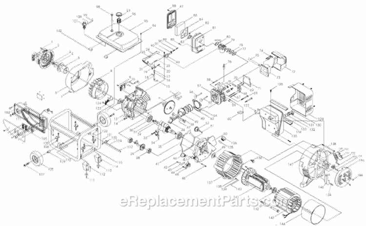 Page A Diagram and Parts List for PM0106000  Powermate Generator