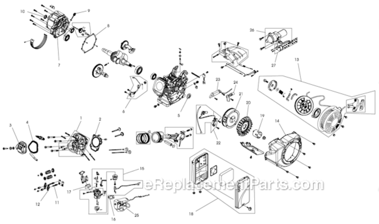 Page B Diagram and Parts List for PM0106507  Powermate Generator