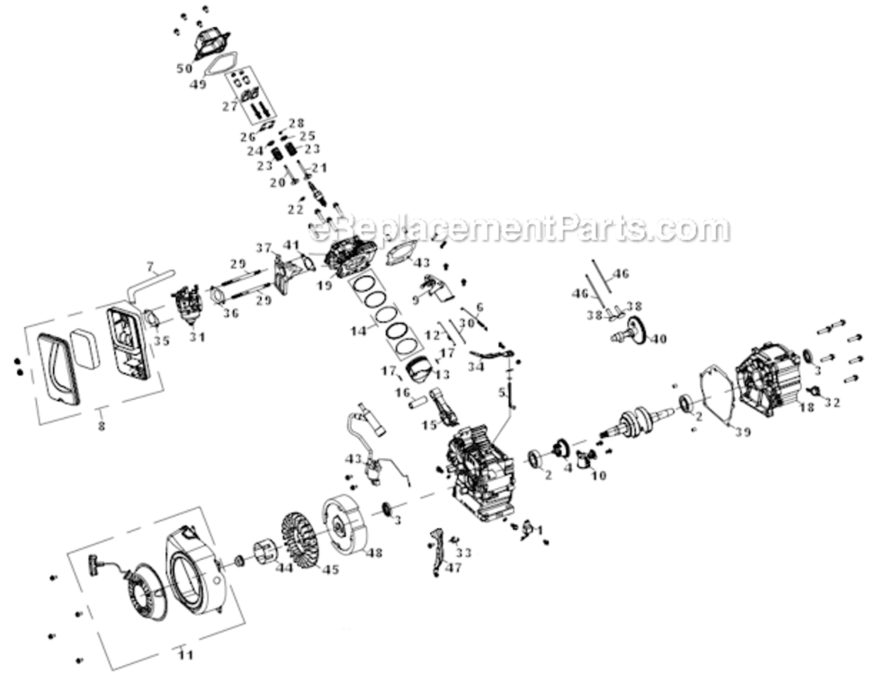 Page B Diagram and Parts List for PM0143250  Powermate Generator